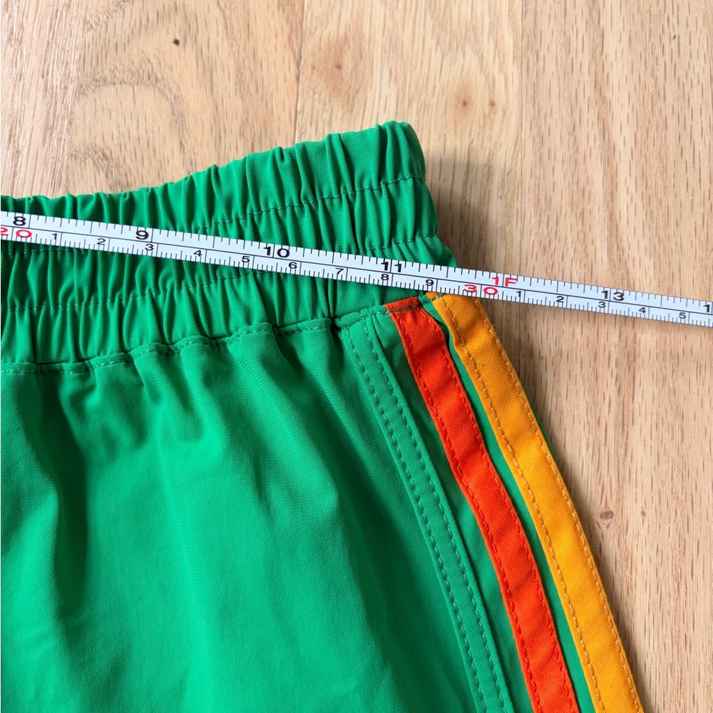 Aviator Nation Kids Rainbow Stripe Dolphin Shorts Green Retro - Picture 6 of 7